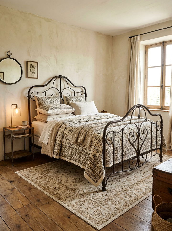 Wrought iron bed French style - 30 French country bedroom ideas