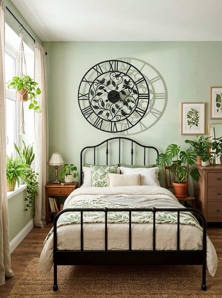 Wrought iron wall clock - 30 bedroom vintage clocks