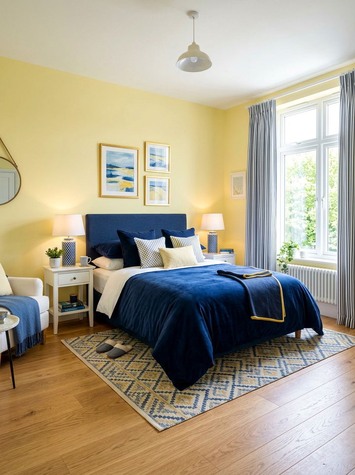 Yellow And Blue Bedroom - 30 pale yellow bedroom ideas