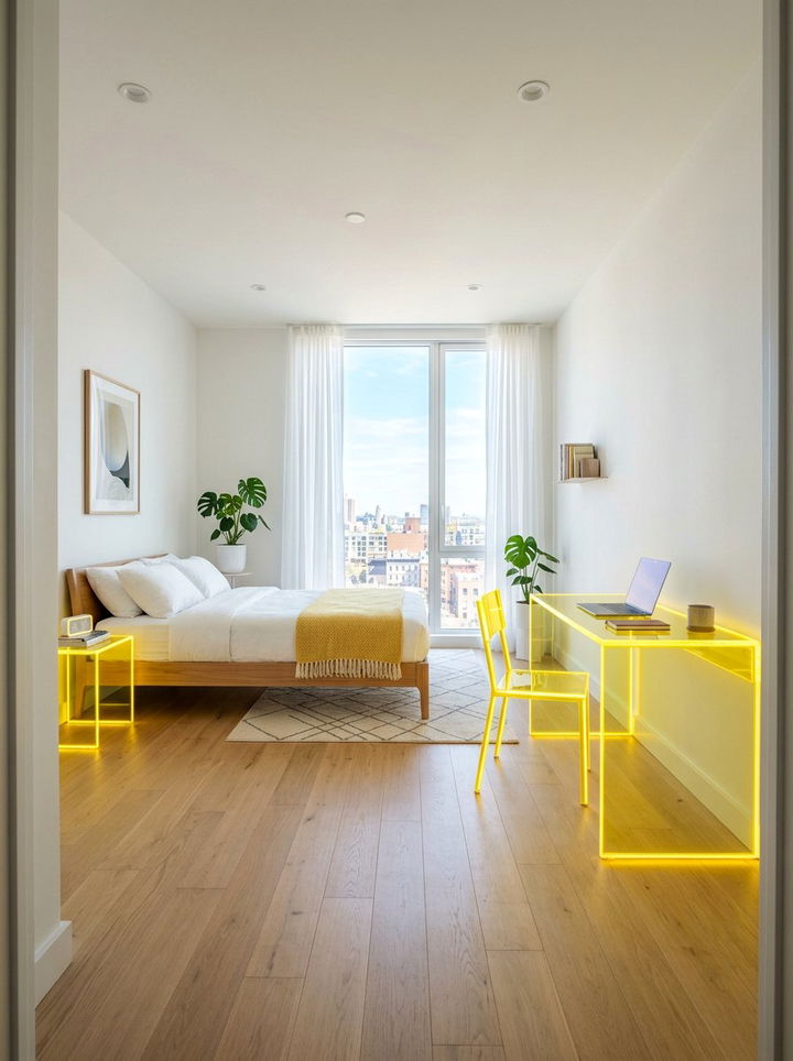 Yellow Neon Modern Furniture - 30 neon color bedroom ideas