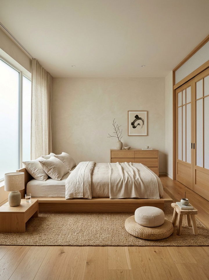 Zen Beige Bedroom - 30 minimalist beige bedroom ideas