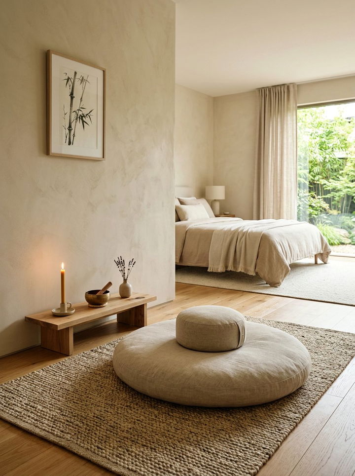 Zen Meditation Corner - 30 spa bedroom ideas