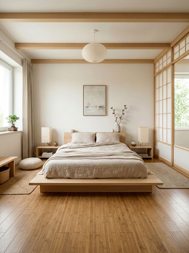 Zen Style Bedroom - 30 beige and white bedroom ideas
