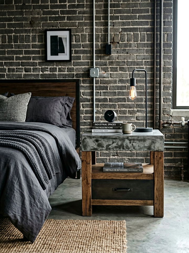 Zinc Top Nightstand - 30 bedroom vintage nightstands