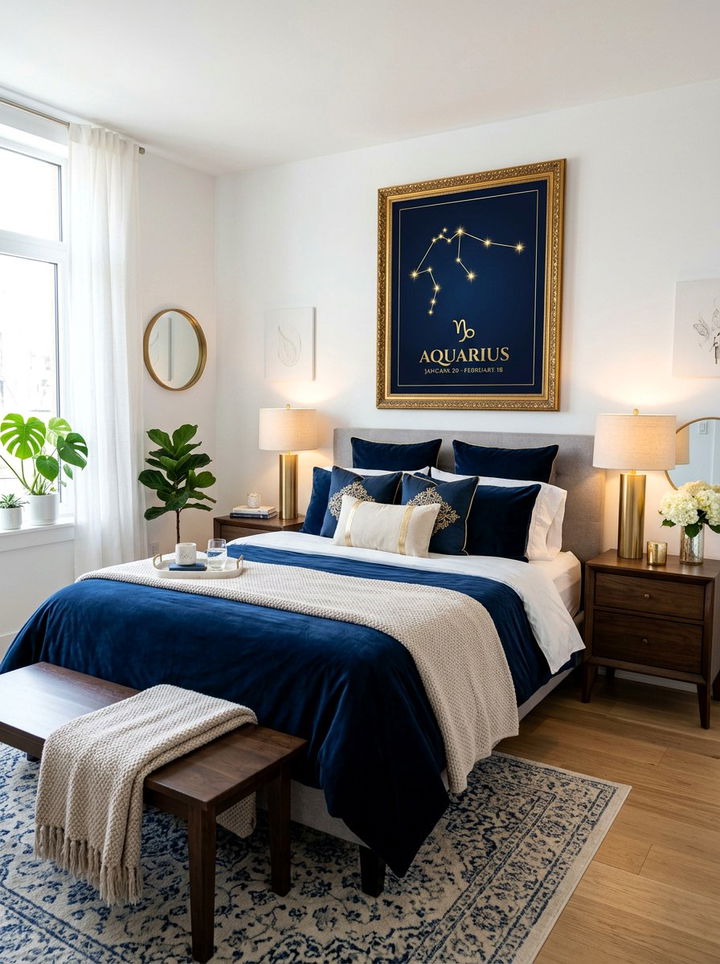 Zodiac Star Sign Decor - 30 galaxy bedroom ideas