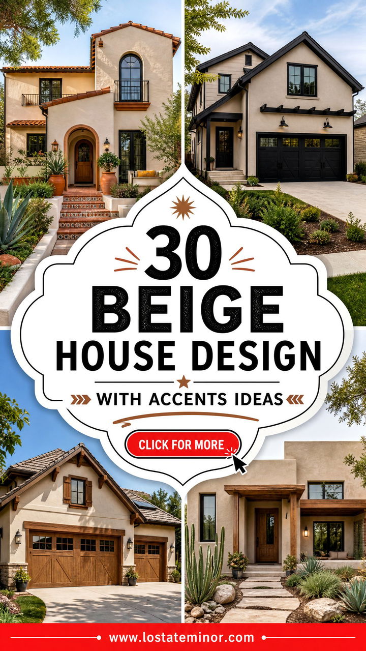 30 Beige House Design With Accents Ideas for Stylish Exteriors - 30 Beige House Design With Accents Ideas for Stylish Exteriors