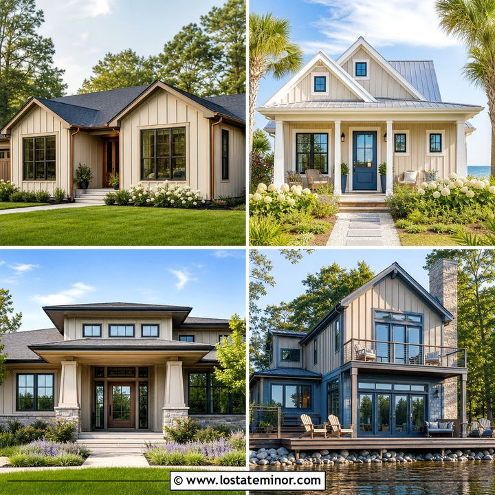 30 Beige House Design With Board and Batten Ideas That Inspire