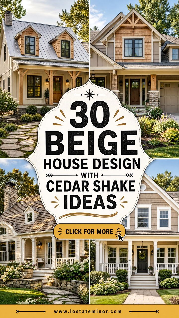 30 Beige House Design With Cedar Shake Ideas for Rustic Charm - 30 Beige House Design With Cedar Shake Ideas for Rustic Charm
