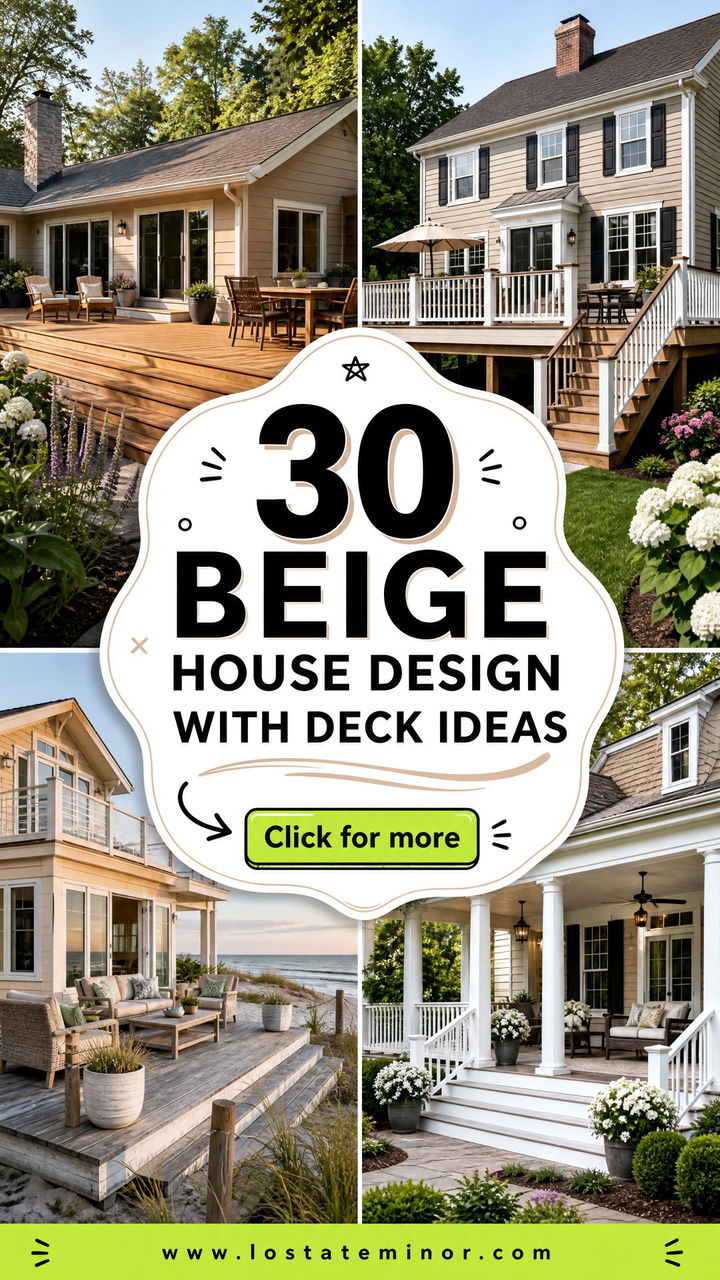 30 Beige House Design With Deck Ideas for Inviting Outdoor Living - 30 Beige House Design With Deck Ideas for Inviting Outdoor Living