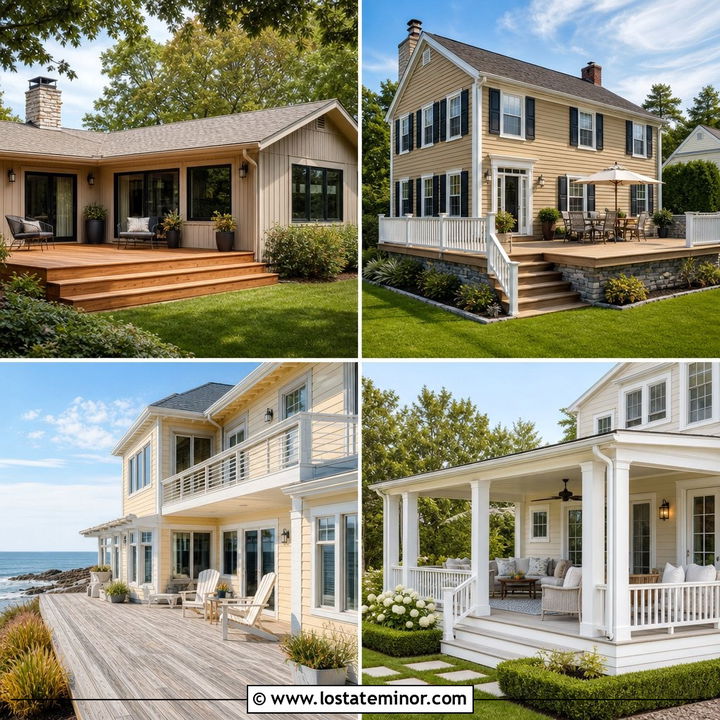 30 Beige House Design With Deck Ideas for Inviting Outdoor Living