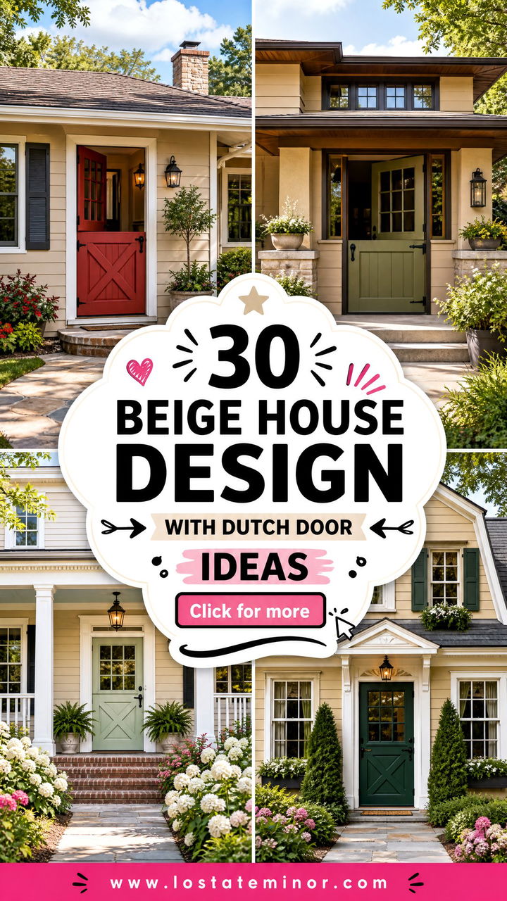 30 Beige House Design With Dutch Door Ideas for Welcoming Charm - 30 Beige House Design With Dutch Door Ideas for Welcoming Charm