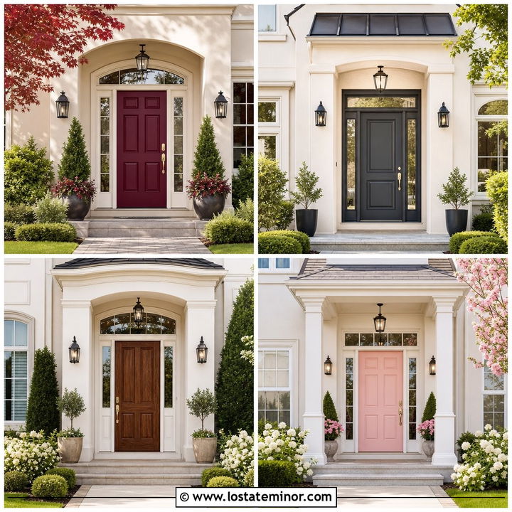 30 Beige House Design With Entry Door Ideas for Welcoming Style
