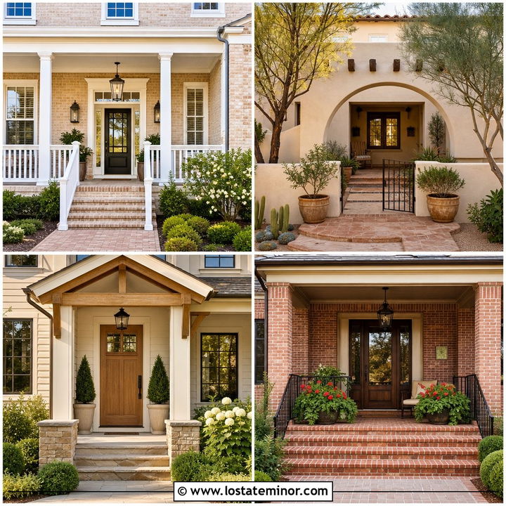 30 Beige House Design With Front Porch Ideas for Welcoming Charm