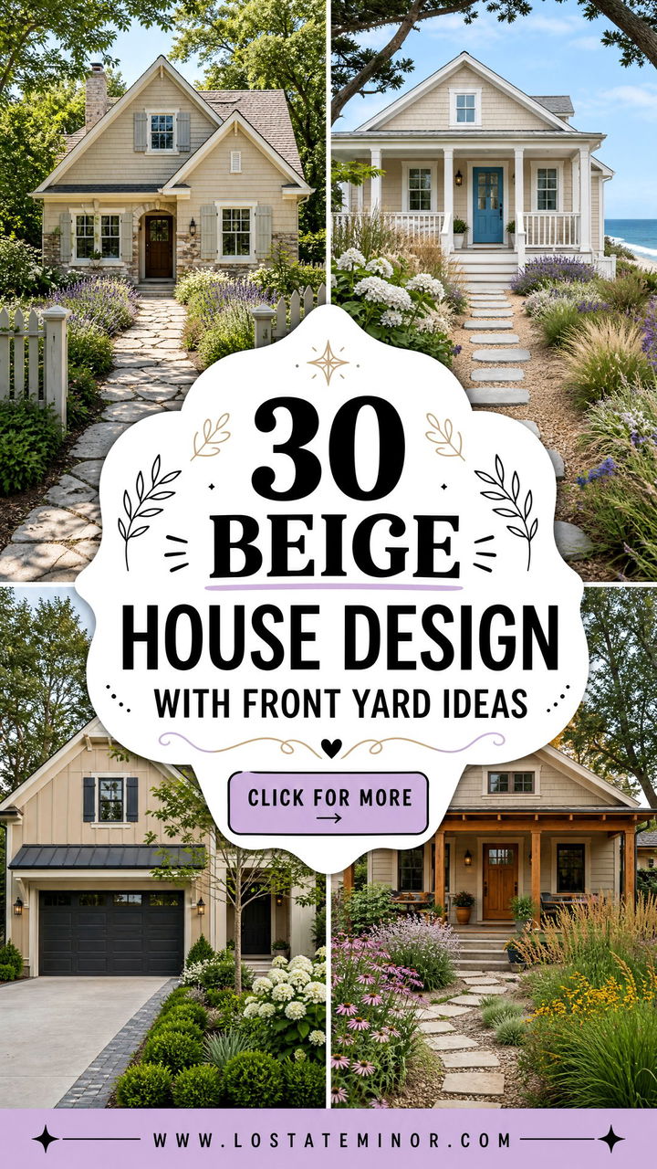 30 Beige House Design With Front Yard Ideas for Fresh Curb Appeal - 30 Beige House Design With Front Yard Ideas for Fresh Curb Appeal