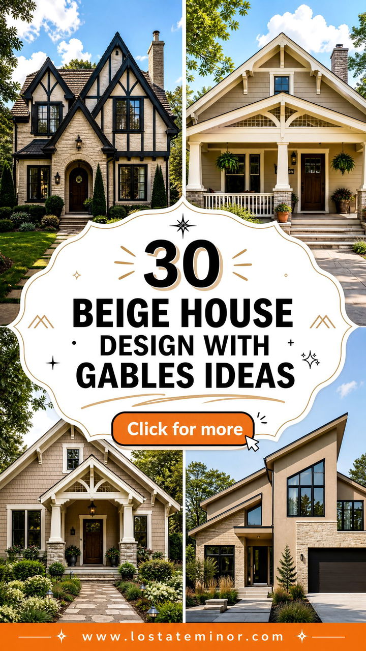 30 Beige House Design With Gables Ideas for Timeless Character - 30 Beige House Design With Gables Ideas for Timeless Character