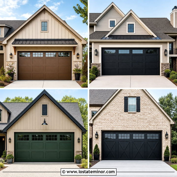 30 Beige House Design With Garage Door Ideas for Standout Style