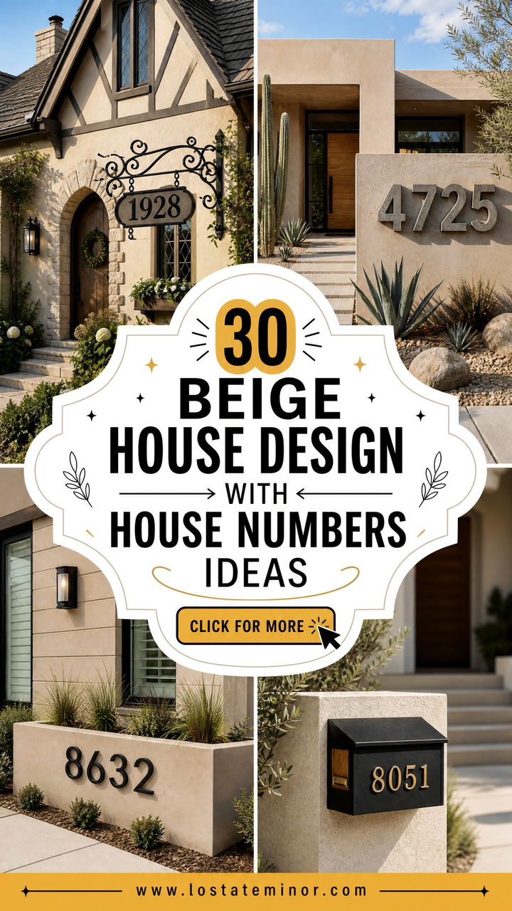 30 Beige House Design With House Numbers Ideas That Wow - 30 Beige House Design With House Numbers Ideas That Wow