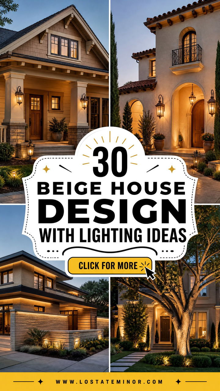 30 Beige House Design With Lighting Ideas for a Warm Welcome - 30 Beige House Design With Lighting Ideas for a Warm Welcome