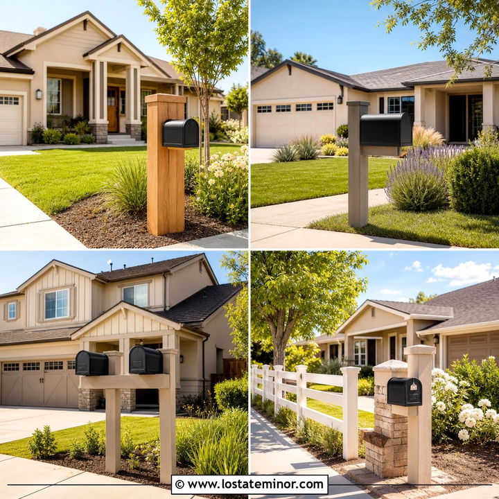 30 Beige House Design With Mailbox Ideas for Charming Curb Appeal