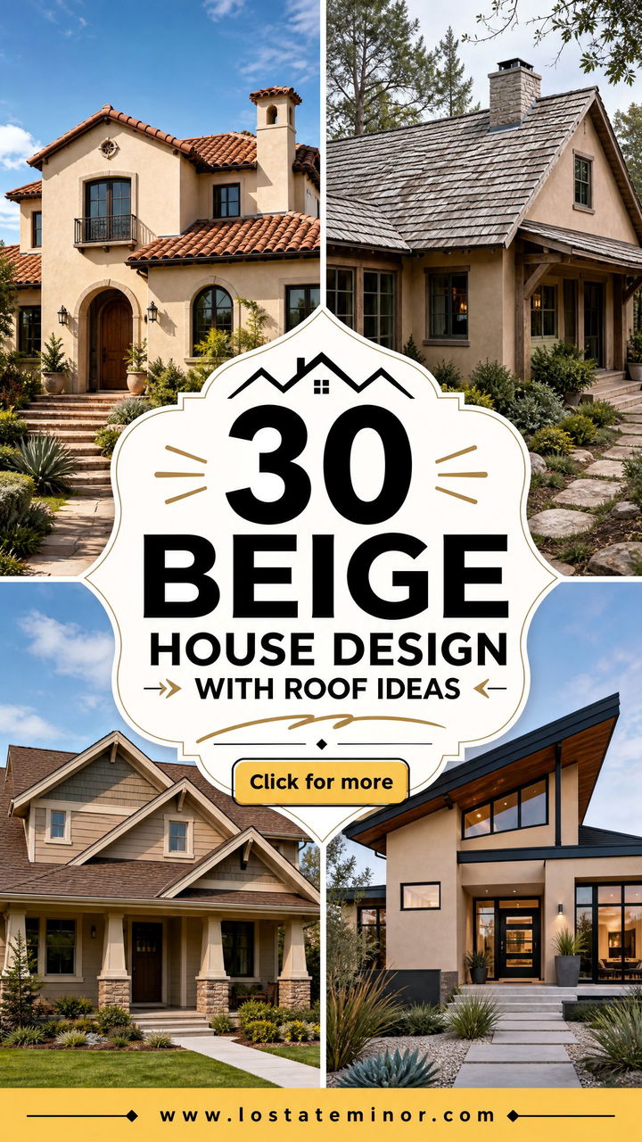 30 Beige House Design With Roof Ideas for Lasting Curb Appeal - 30 Beige House Design With Roof Ideas for Lasting Curb Appeal