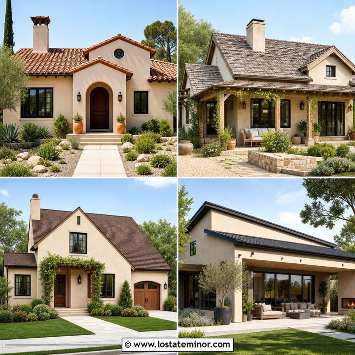 30 Beige House Design With Roof Ideas for Lasting Curb Appeal