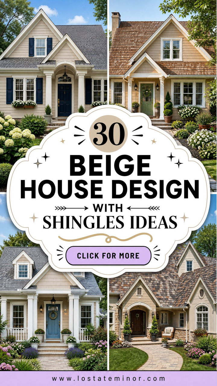 30 Beige House Design With Shingles Ideas for a Polished Exterior - 30 Beige House Design With Shingles Ideas for a Polished Exterior
