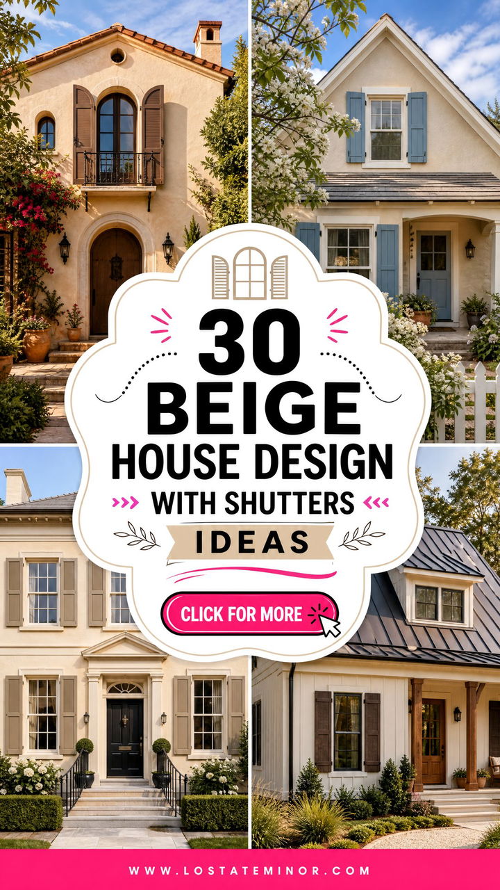 30 Beige House Design With Shutters Ideas That Boost Curb Appeal - 30 Beige House Design With Shutters Ideas That Boost Curb Appeal