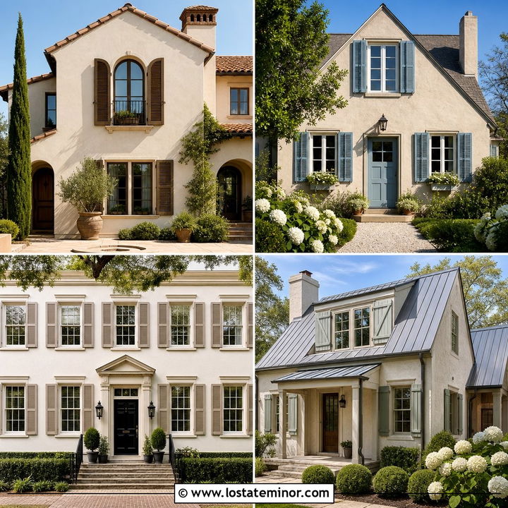 30 Beige House Design With Shutters Ideas That Boost Curb Appeal