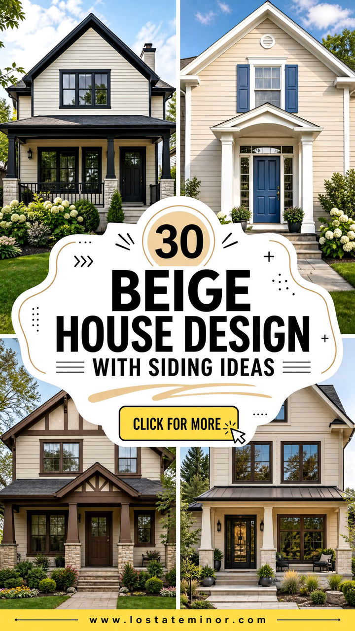30 Beige House Design With Siding Ideas for a Fresh Exterior - 30 Beige House Design With Siding Ideas for a Fresh Exterior