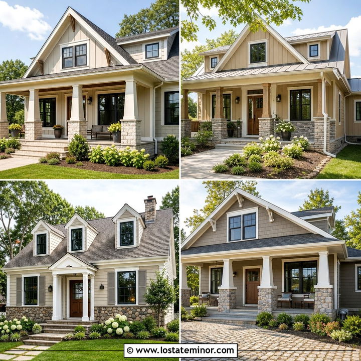 30 Beige House Design With Stone Accents Ideas for Timeless Style