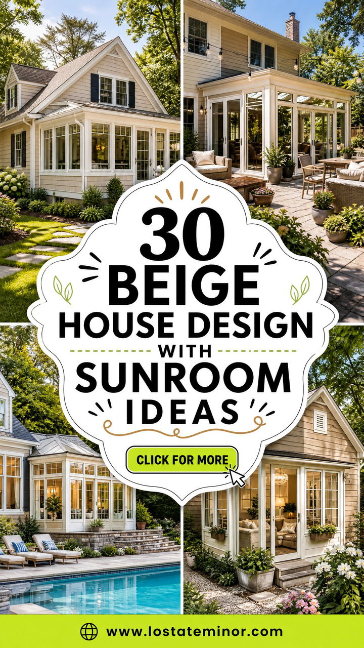 30 Beige House Design With Sunroom Ideas for Relaxed Living - 30 Beige House Design With Sunroom Ideas for Relaxed Living