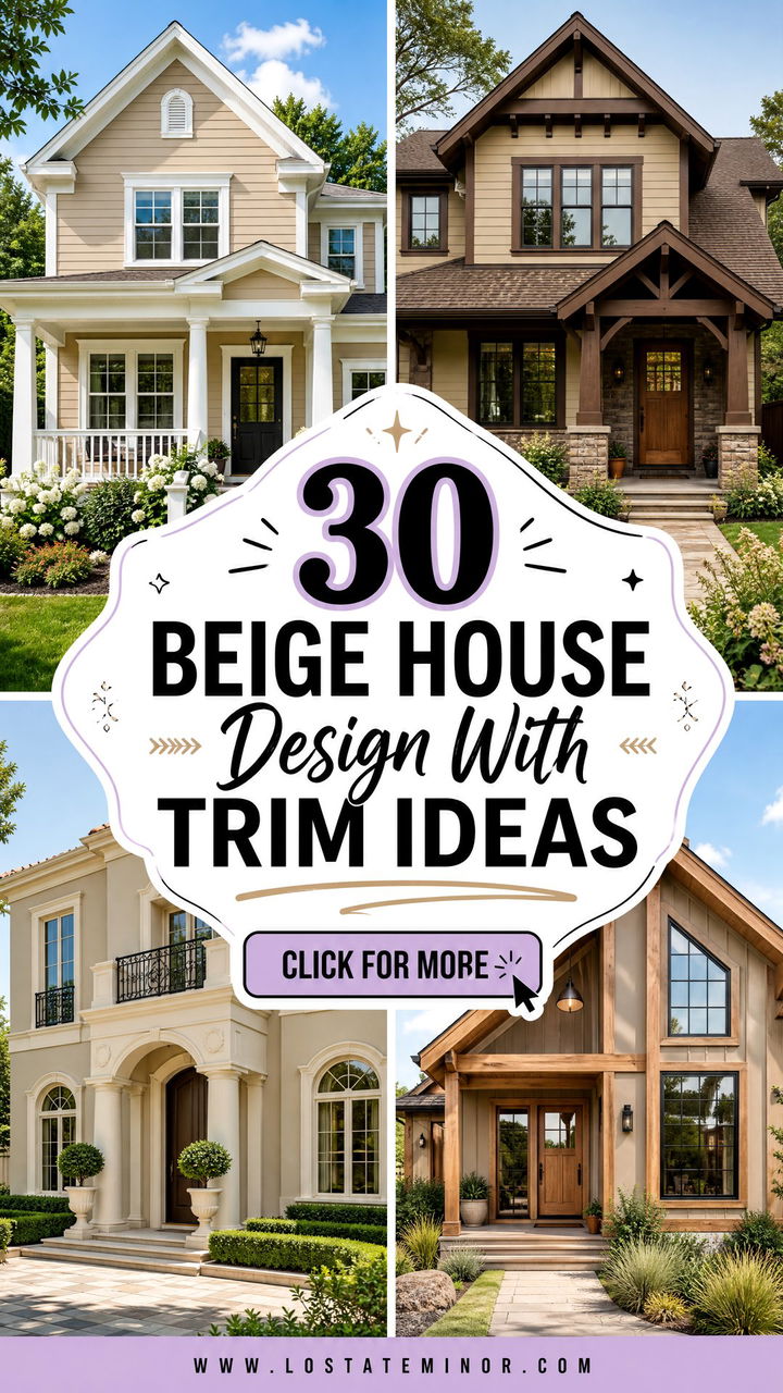 30 Beige House Design With Trim Ideas Timeless Curb Appeal - 30 Beige House Design With Trim Ideas: Timeless Curb Appeal