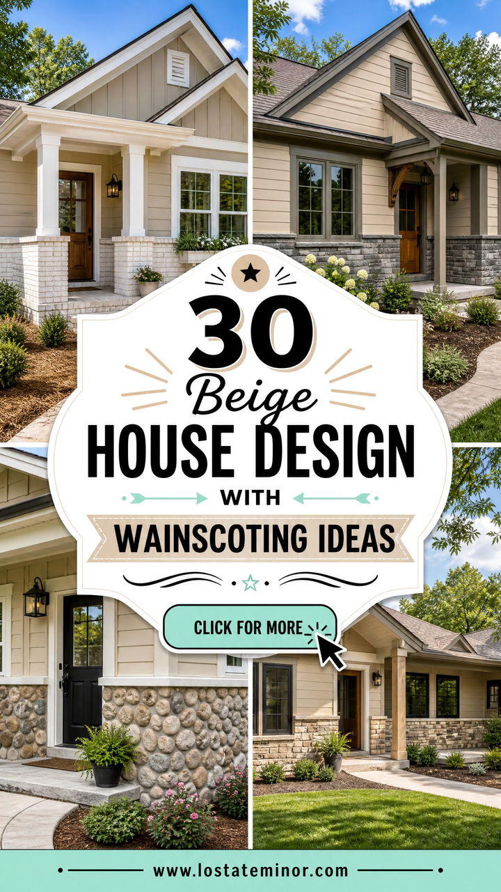 30 Beige House Design With Wainscoting Ideas Chic Details - 30 Beige House Design With Wainscoting Ideas: Chic Details