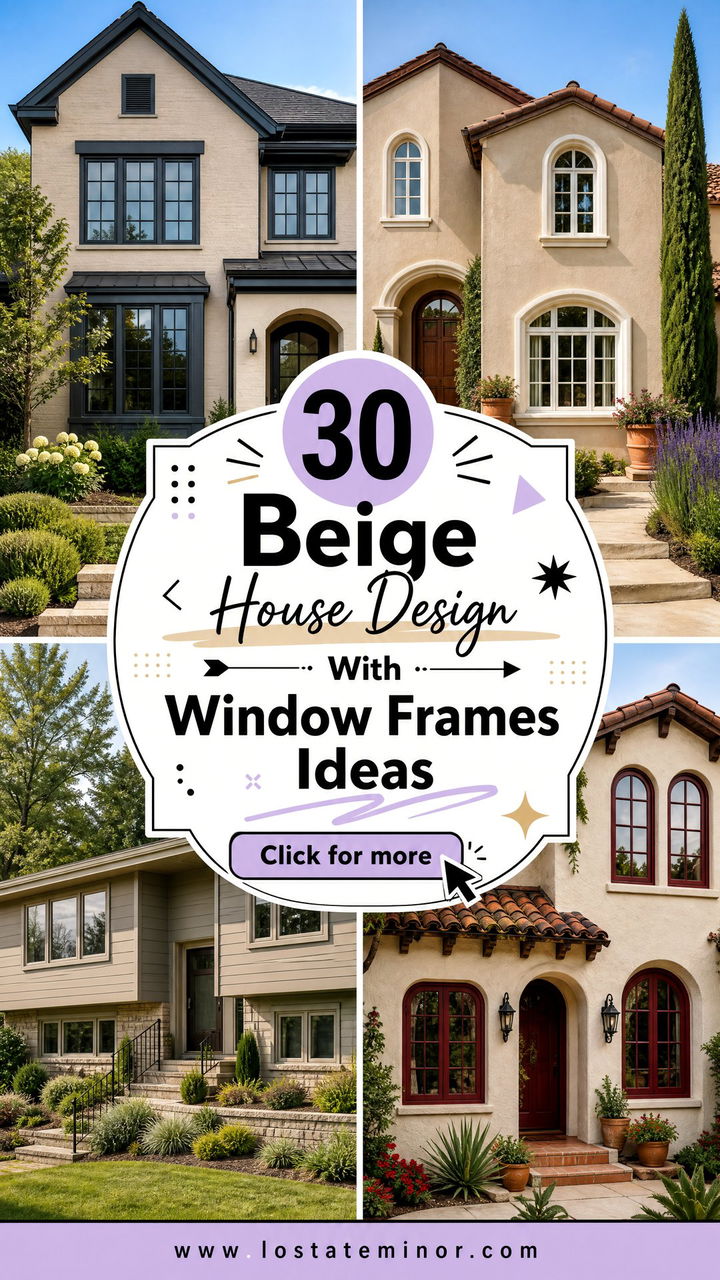 30 Beige House Design With Window Frames Ideas Modern Style - 30 Beige House Design With Window Frames Ideas: Modern Style