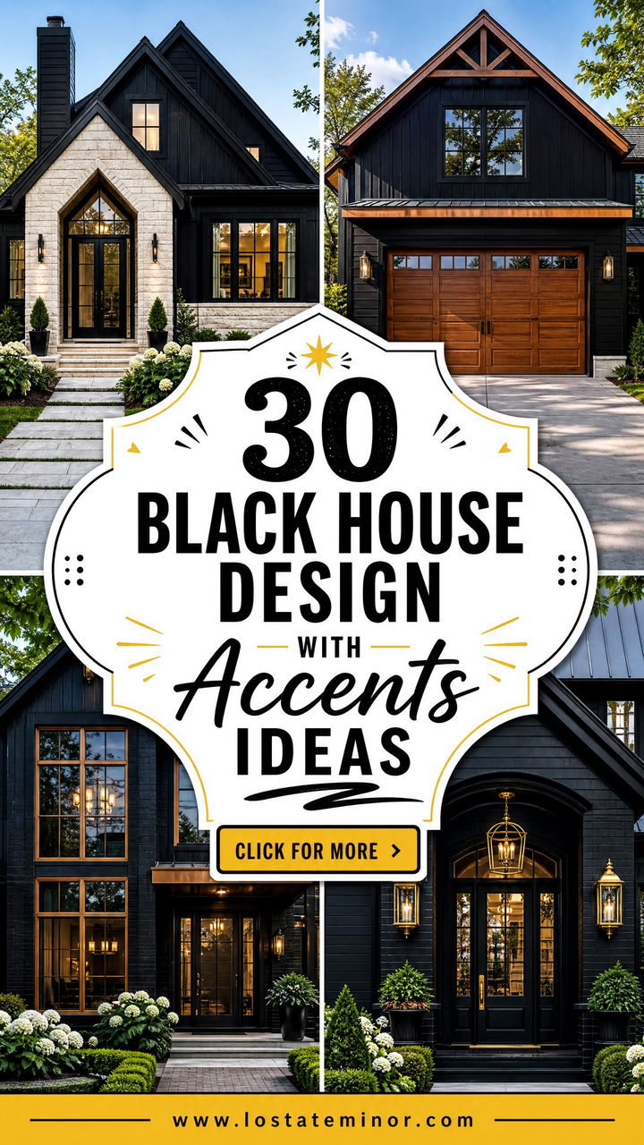 30 Black House Design With Accents Ideas Bold Curb Appeal - 30 Black House Design With Accents Ideas: Bold Curb Appeal