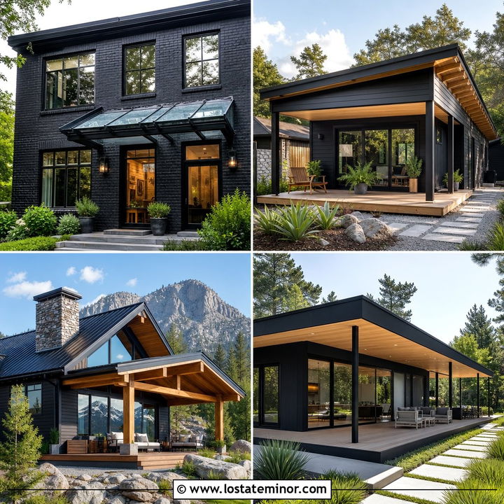 30 Black House Design With Awning Ideas: Stylish Shade