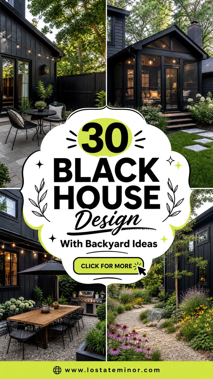 30 Black House Design With Backyard Ideas Modern Outdoor Style - 30 Black House Design With Backyard Ideas: Modern Outdoor Style