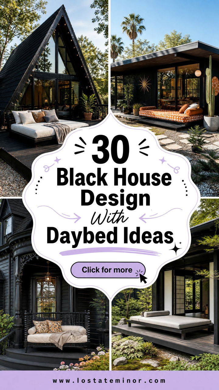 30 Black House Design With Daybed Ideas Cozy Outdoor Retreats - 30 Black House Design With Daybed Ideas: Cozy Outdoor Retreats
