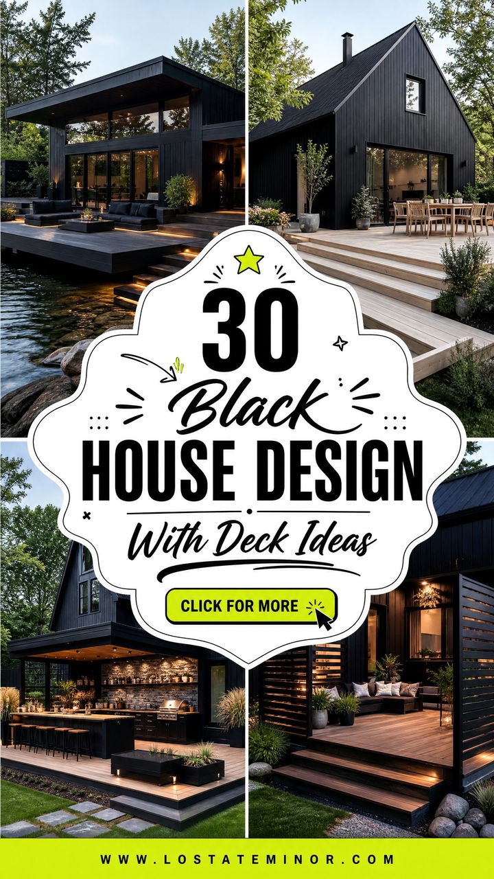 30 Black House Design With Deck Ideas Stylish Outdoor Living - 30 Black House Design With Deck Ideas: Stylish Outdoor Living