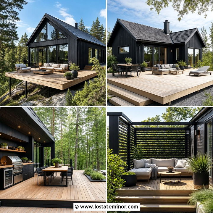30 Black House Design With Deck Ideas: Stylish Outdoor Living