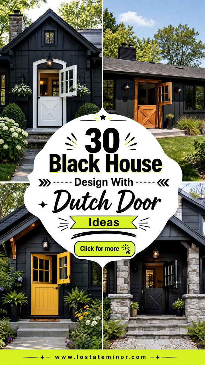 30 Black House Design With Dutch Door Ideas Charming Entry Style - 30 Black House Design With Dutch Door Ideas: Charming Entry Style