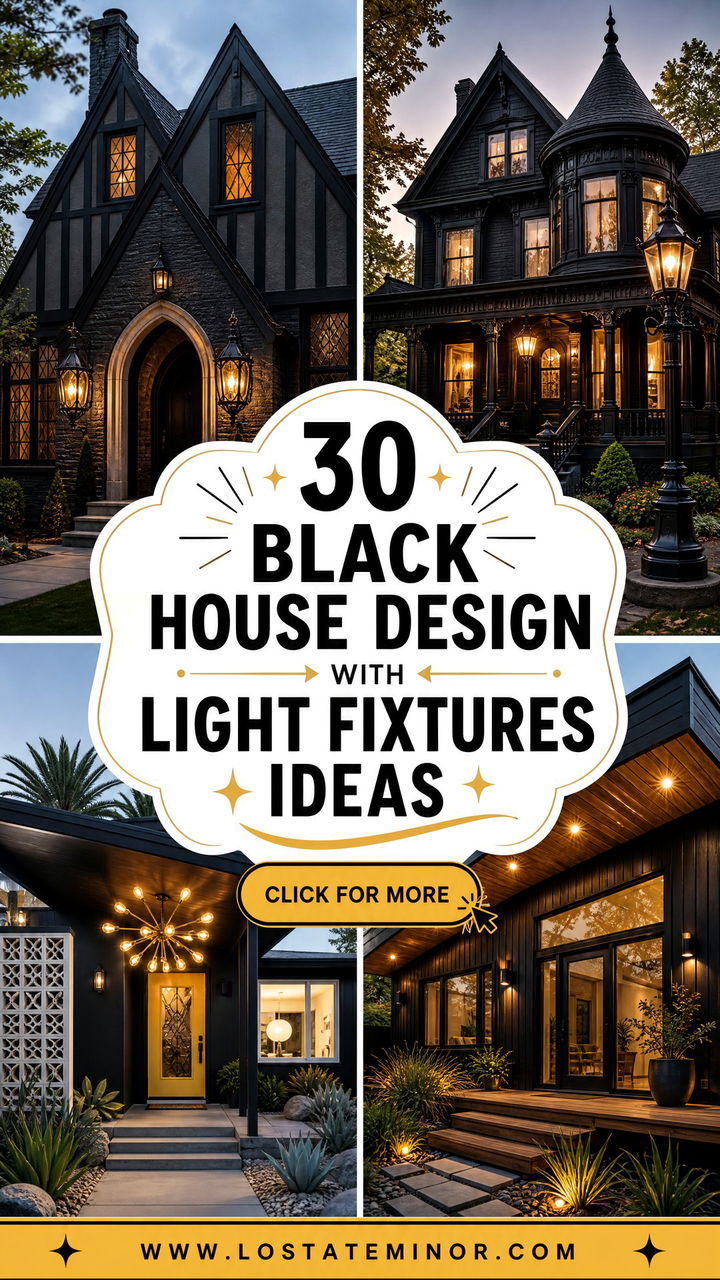 30 Black House Design With Light Fixtures Ideas Modern Glow - 30 Black House Design With Light Fixtures Ideas: Modern Glow