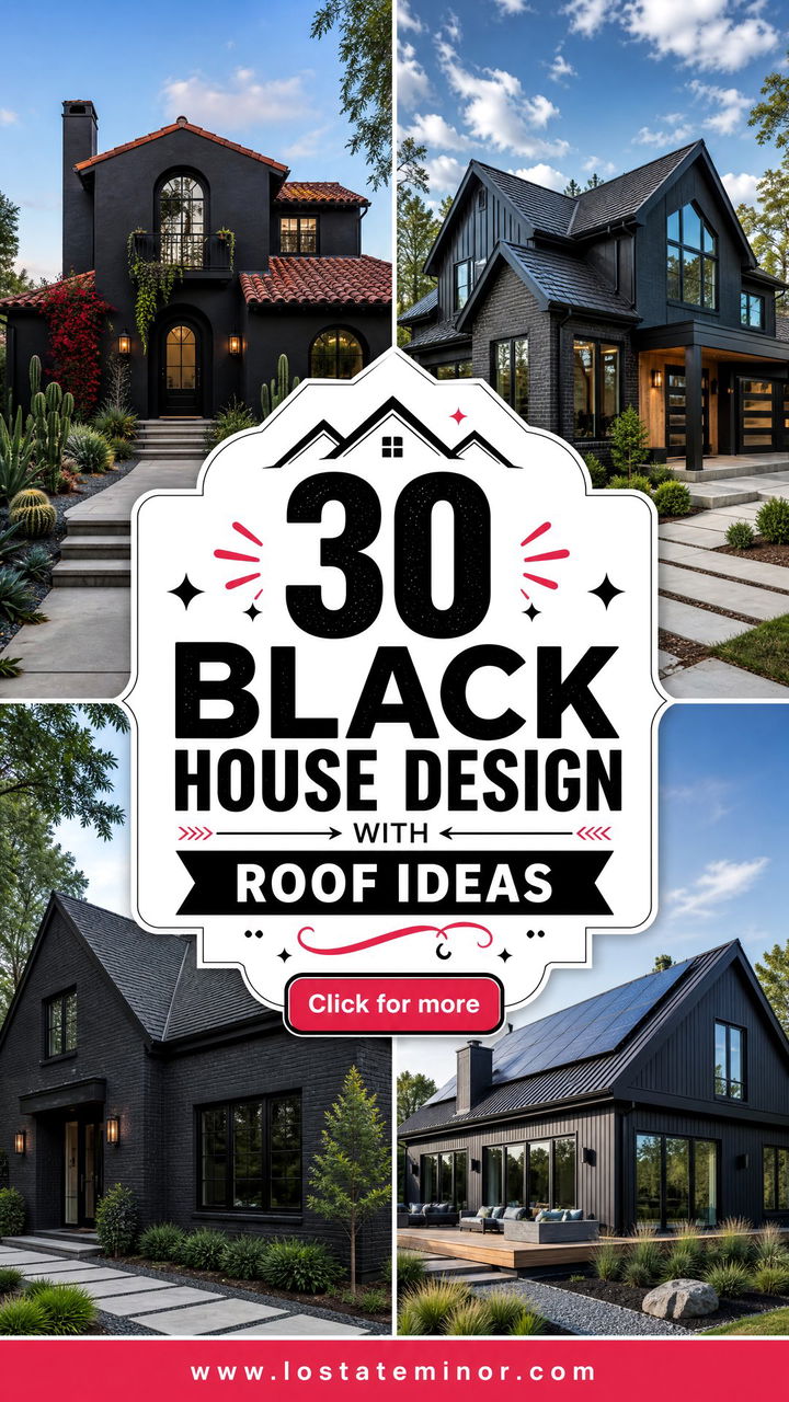 30 Black House Design With Roof Ideas Bold Roofline Style - 30 Black House Design With Roof Ideas: Bold Roofline Style
