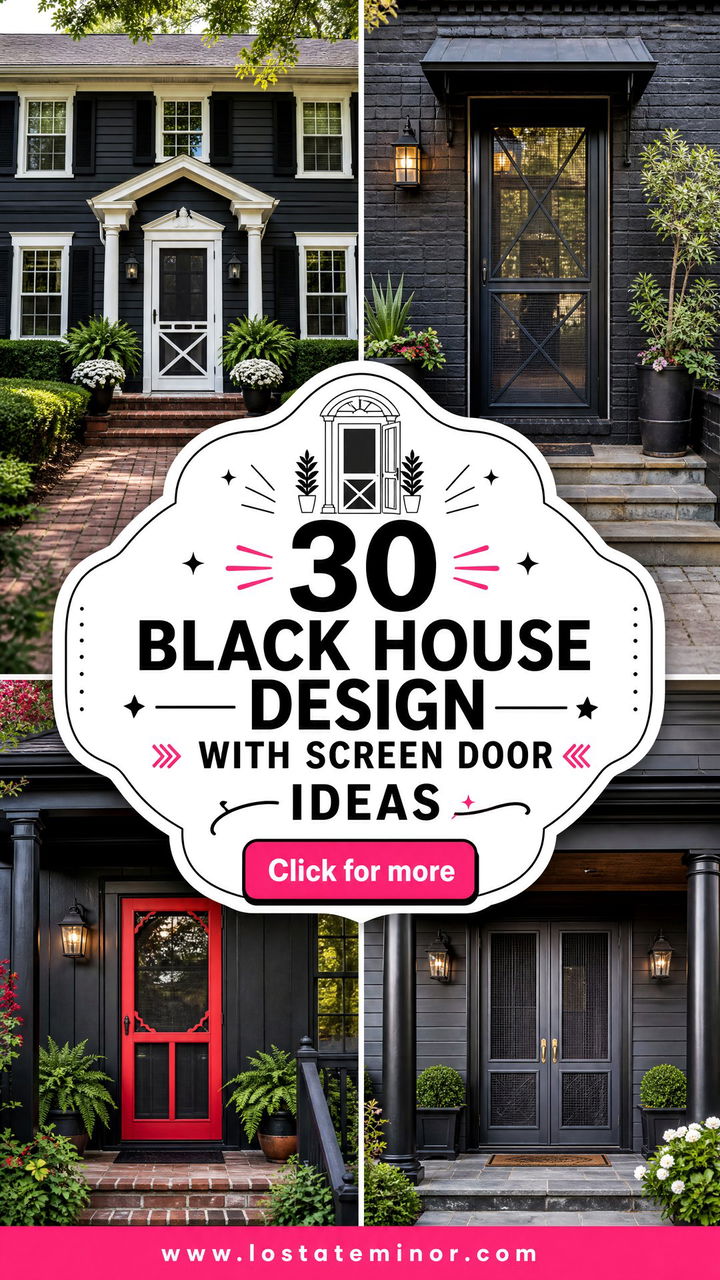 30 Black House Design With Screen Door Ideas Modern Style - 30 Black House Design With Screen Door Ideas: Modern Style