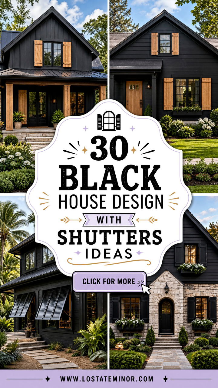 30 Black House Design With Shutters Ideas Timeless Appeal - 30 Black House Design With Shutters Ideas: Timeless Appeal