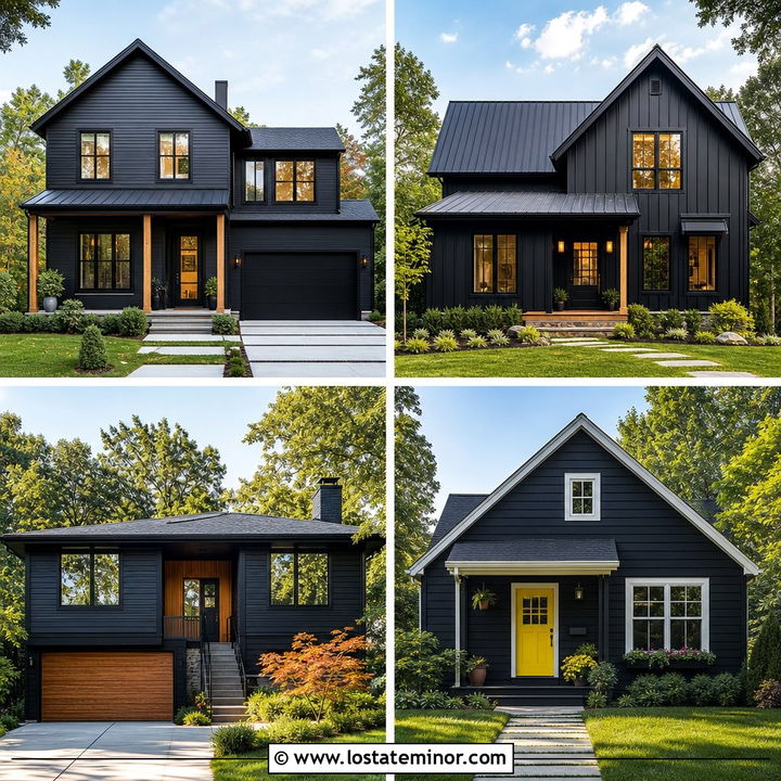 30 Black House Design With Siding Ideas for Bold Exteriors