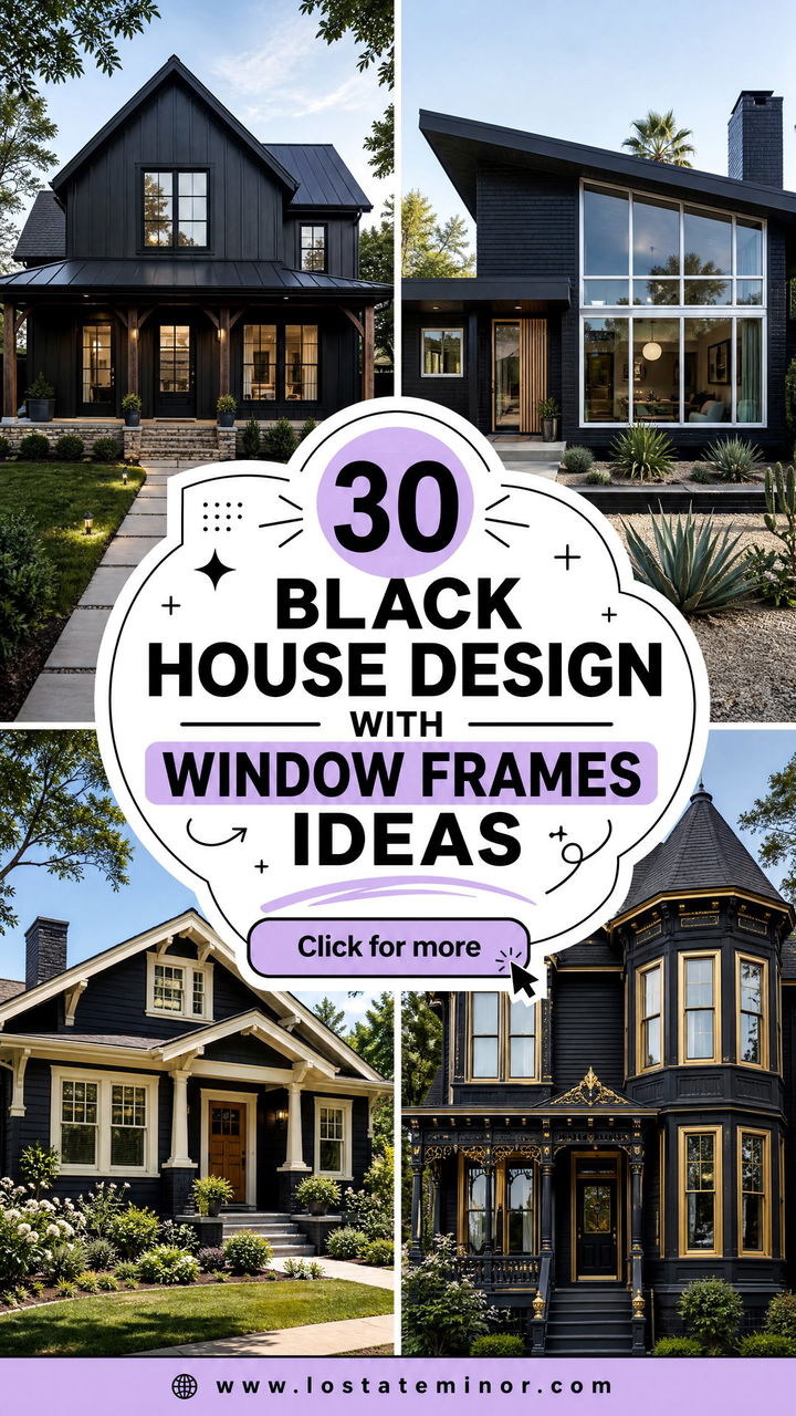 30 Black House Design With Window Frames Ideas for Bold Contrast - 30 Black House Design With Window Frames Ideas for Bold Contrast