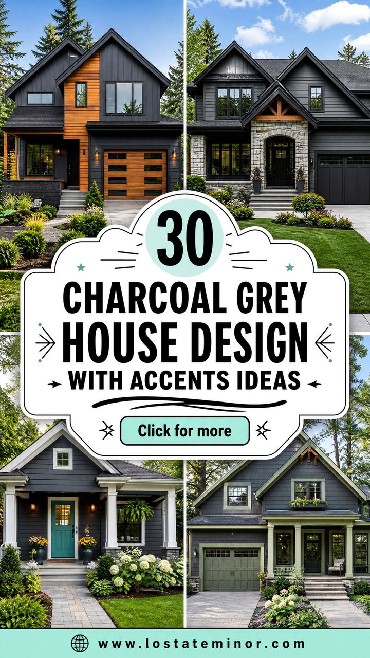 30 Charcoal Grey House Design With Accents Ideas That Pop - 30 Charcoal Grey House Design With Accents Ideas That Pop