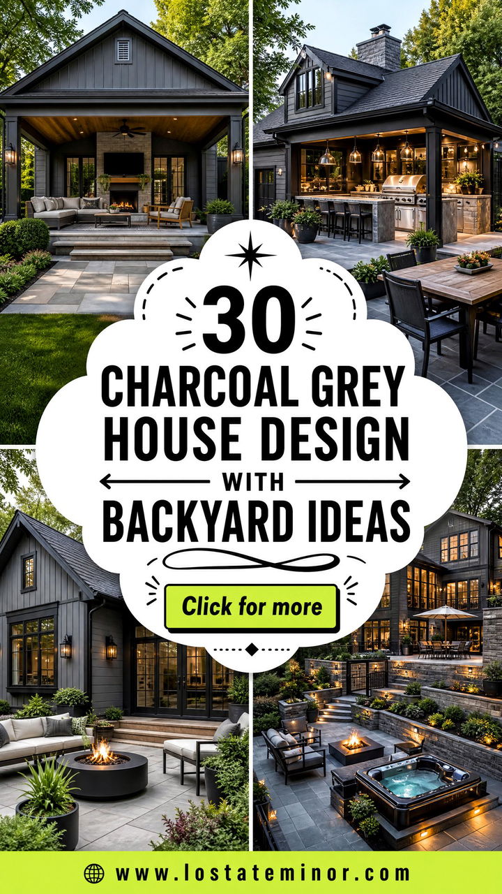 30 Charcoal Grey House Design With Backyard Ideas to Inspire You - 30 Charcoal Grey House Design With Backyard Ideas to Inspire You