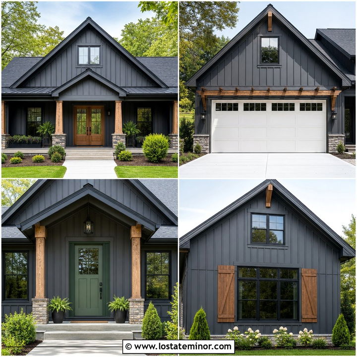 30 Charcoal Grey House Design With Board and Batten Ideas to Try